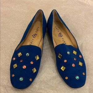 Katy Perry Collections Vibrant Blue Embellished Flats